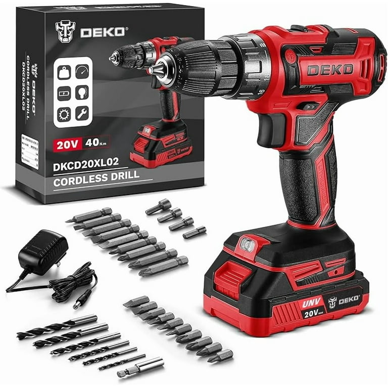 Cordless Deko Electric Drill For Women DEKO PRO Cordless Drill 20V