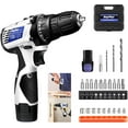 thumbnail image 1 of Power Drill, Cordless Drill Set, 18+1 Torque Setting Impact Drill Set Cordless 1.3Ah Li-Ion Battery & Charger, 2 Variable Speed, 45Nm Max Torque, Electric Drill for Tighten Loosen Screws, 1 of 7