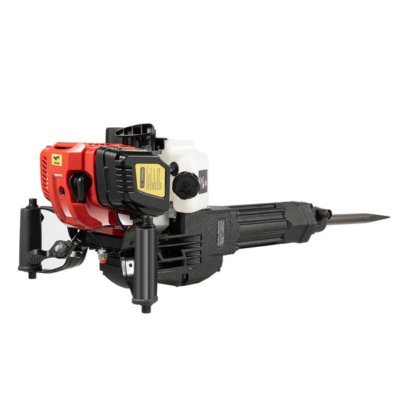 Power Drill Hand-Held Rock Drill Breaker, 1900W Electric Hammer with One Pointed and One Flat Chisel, 1500 BPM Impact Frequency, 20-55J Impact Energy for Efficient Concrete and Rock Breaking