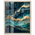 thumbnail image 1 of Power Edge I Shadowbox Print Teal Abstract Art by Art Remedy, Blonde Frame, 36 x 45, 1 of 7