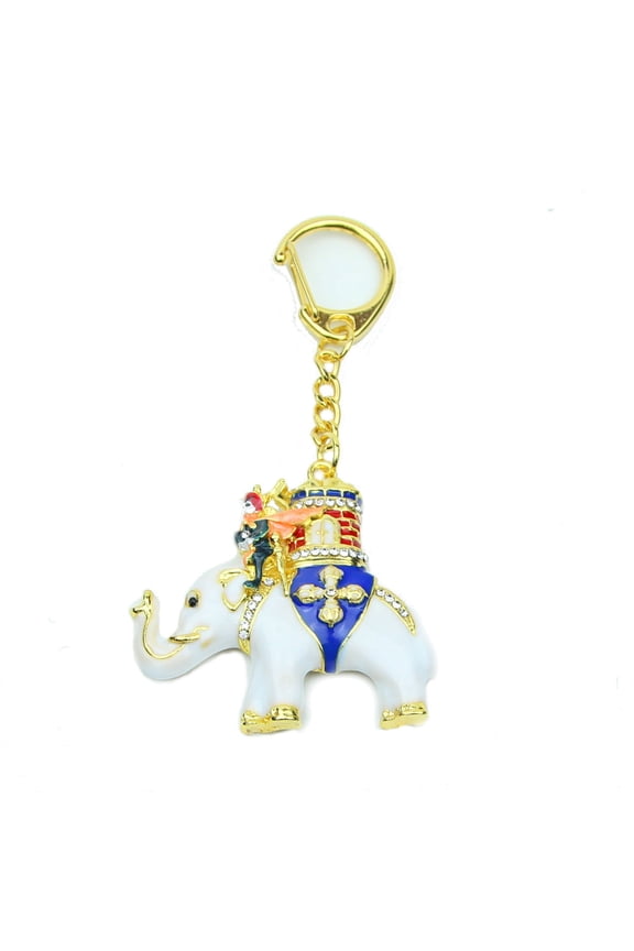 Power Elephant with Warrior Amulet Keychain