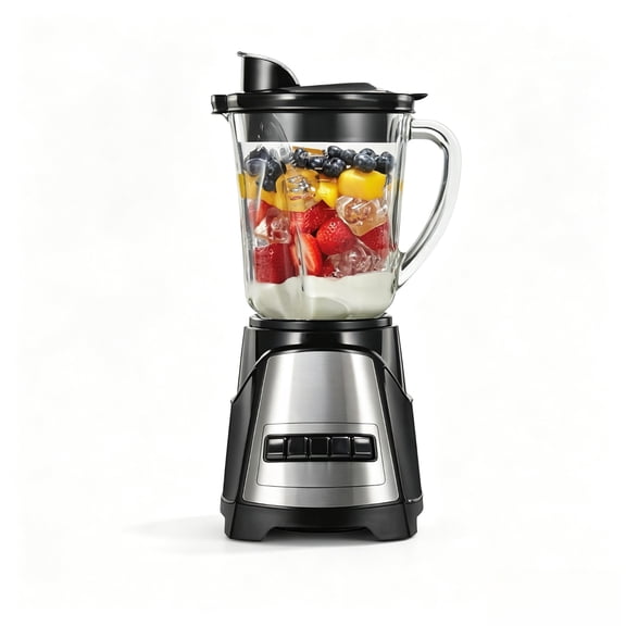 Power Elite Wave Action Blender For Smoothies, 40 Oz Glass Jar, 12 Functions Including Puree, Crush Ice, 700 Watts - Black (58148A)
