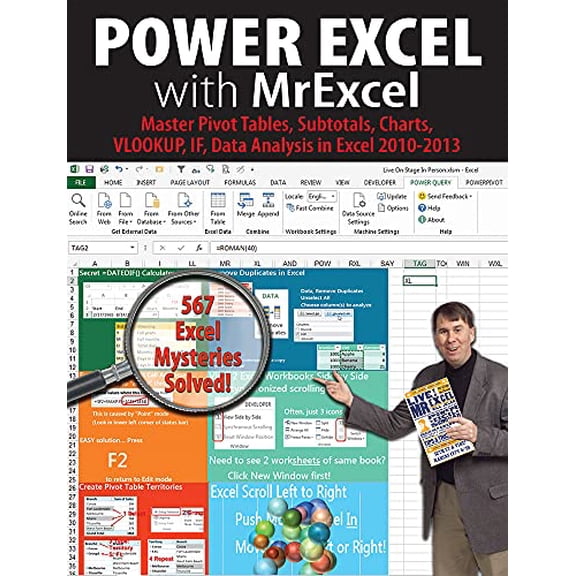 Pre-Owned Power Excel with Mrexcel: Master Pivot Tables, Subtotals, Charts, Vlookup, If, Data Analysis in Excel 2010-2013 (Paperback) 1615470387 9781615470389