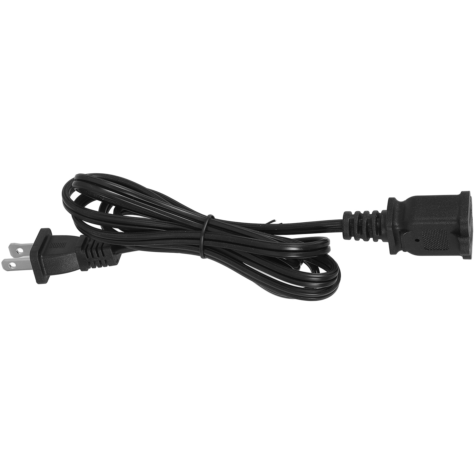 Black Heavy Duty Power Extension Cord with Rubber Insulation and Copper Wire for Connecting 1.5m Long