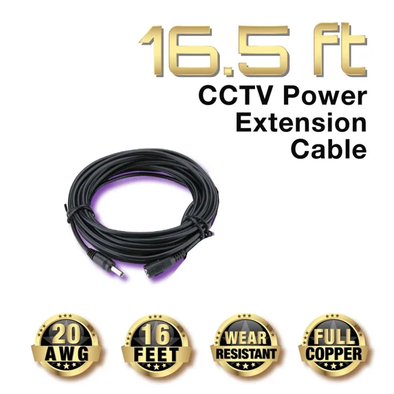 Power Extension Cable Cord 12Vdc 5M/10M For Cctv Security Camera Dvr 5.5Mmx2.1Mm