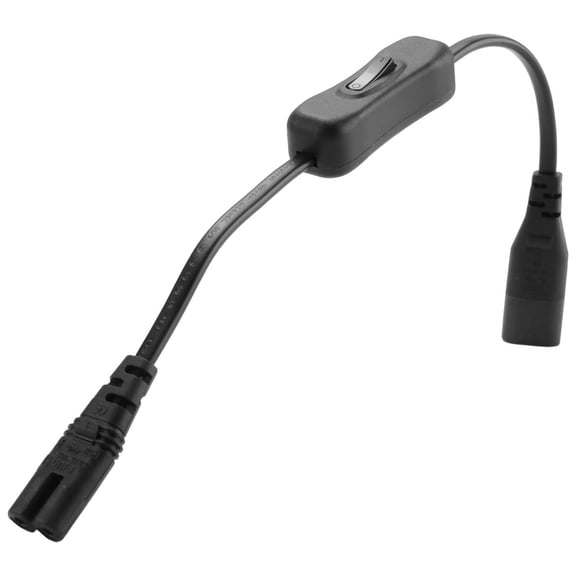 Power Extension Cord, Iec320 C7 to C8 Power Adapter Extension Cord with Switch Control with "8" Interface