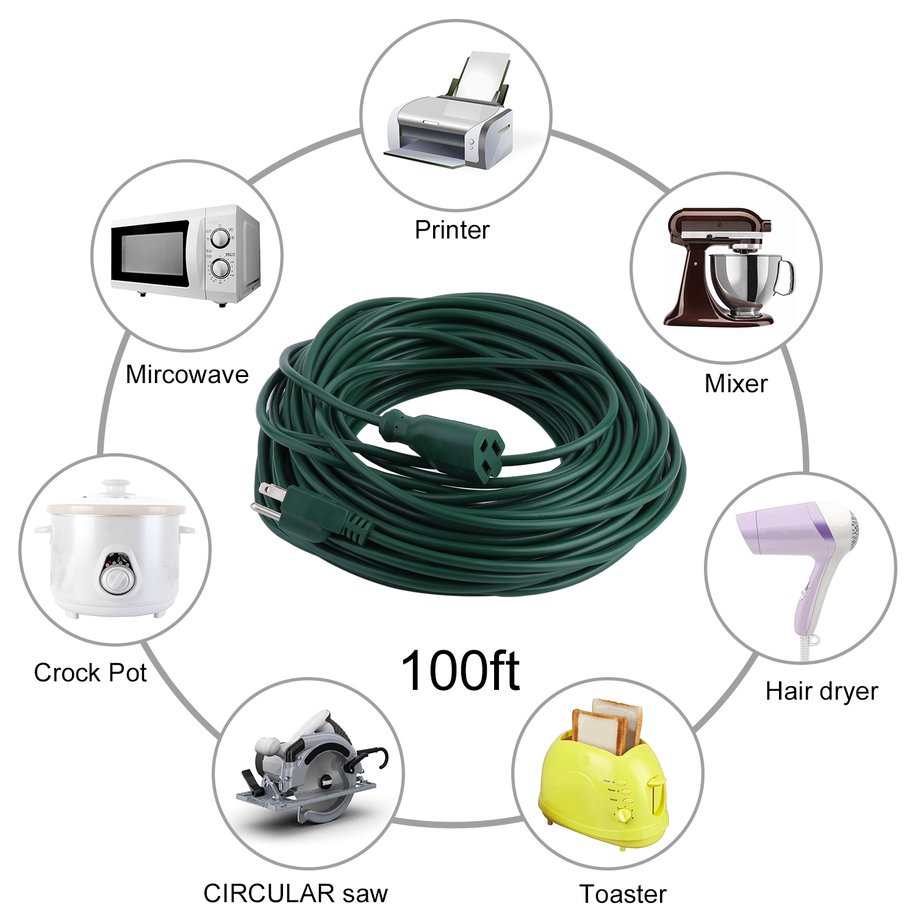 Power Extension Cord Male To Female Power Cable Adapter Electric Extend Wire