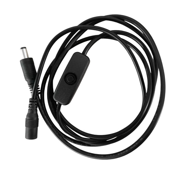 Manual Inline Power Switches Extension Cable Male to Female 5.5x2.1mm Plug for LED Strips Light Low Voltages Application