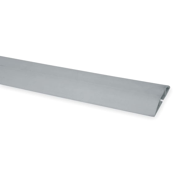 Power First Cable Protector, 1-Channel, Gray, 10 ft. x 17/32"H, Max. Cable Dia.: 1/4" - 4CEJ2