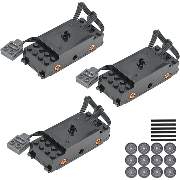 Power Funtion Train Motor Kit3Pcs Train Motor with Wheels&PinsCompatible with L Brand