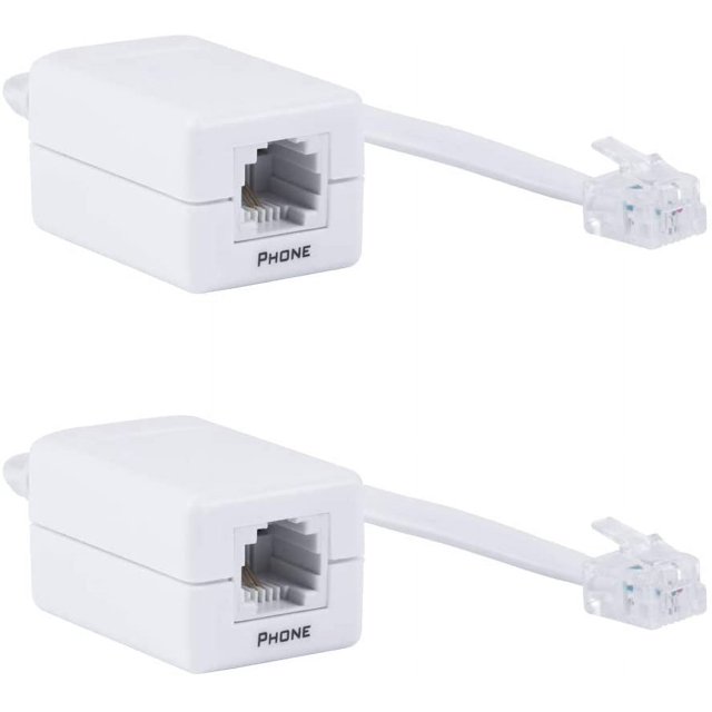Cimple Co DSL Phone Line Filter With Splitter – 1 Pack, Ivory, RJ-11, 10-Year Warranty
