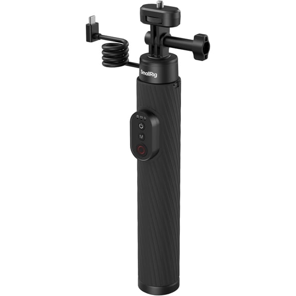 Power Grip, Wireless Control Selfie Stick for Action 6/5 Pro, for GoPro Hero 13/12/11, for Insta360 X5/X4, Built-in 5000mAh Battery, Extended Charging Handle for Action Camera, Phones