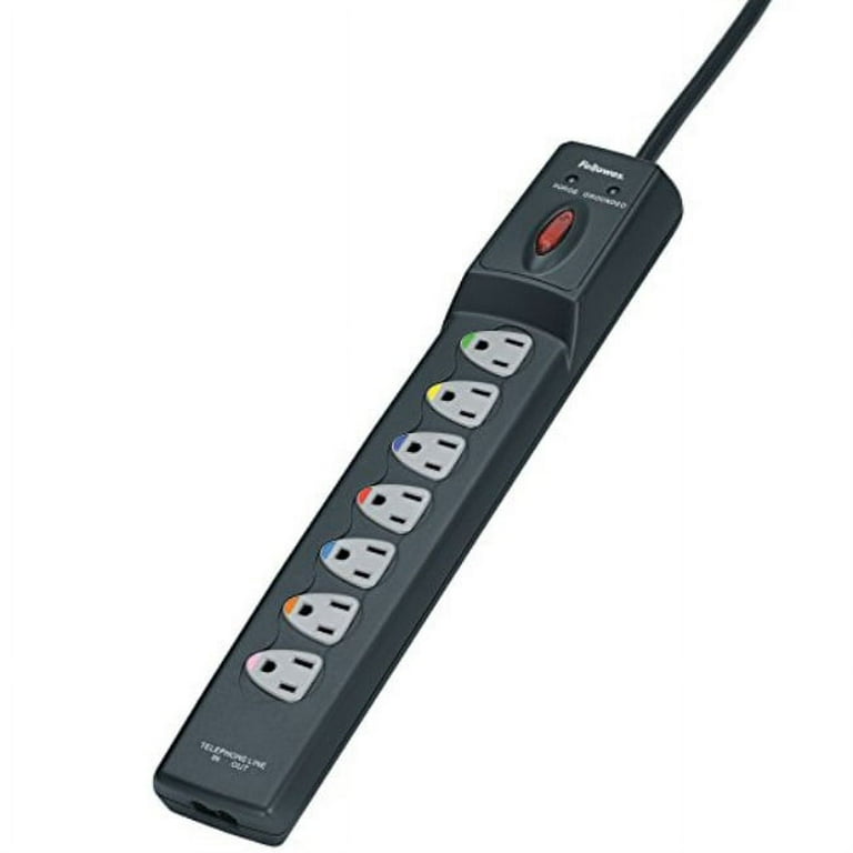 Power Guard Surge Protector, 7 AC Outlets, 12 ft Cord, 1,600 J, Graphite Gray Power Guard Surge Protector, 7 AC Outlets, 12 ft Cord, 1,600 J, Graphite Gray