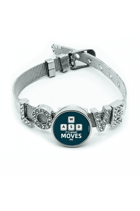 Power Guide Direction Game Bracelet Wristband Crystal Love Adjustable Bangle