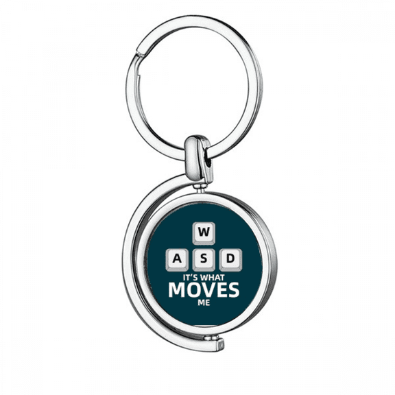 Power Guide Direction Game Rotating Keychain Metal Keyring Holder