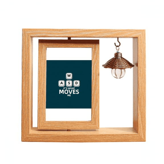 Power Guide Direction Game Wooden Rotating Picture Photo Frame 4x6