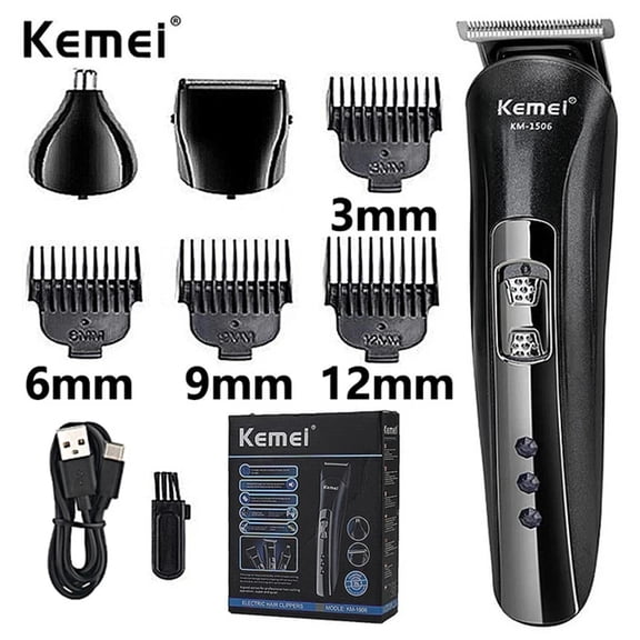 Power Hair Repair KM-1506 3 in 1 Electric Shaver USB Charging Hair trimmer Electric Rechargeable Nose Professional Shaving Machine