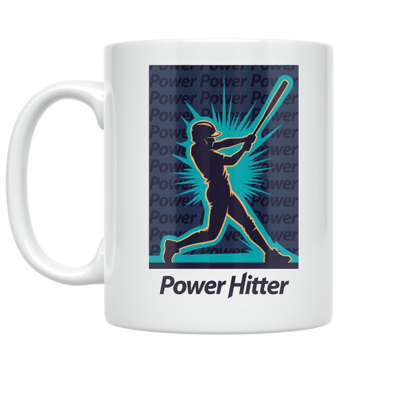 Power Hitter Softball Design - Softball Player - 11 oz Ceramic Coffee Mug