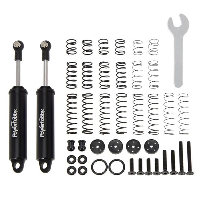 Power Hobby 100 mm Promatics Two Stage Internal Spring Shocks, Black ...
