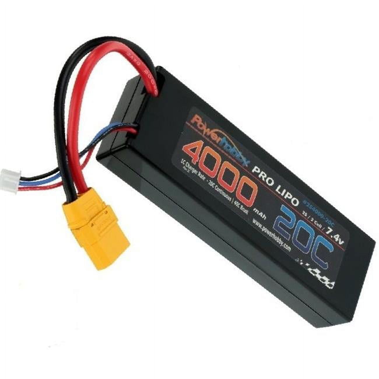 Batterie LiPo Powerhobby 7,4V 350mAh 2S 50C Avec Connecteur PH2.0 - Pour Losi Micro-B Et Autres