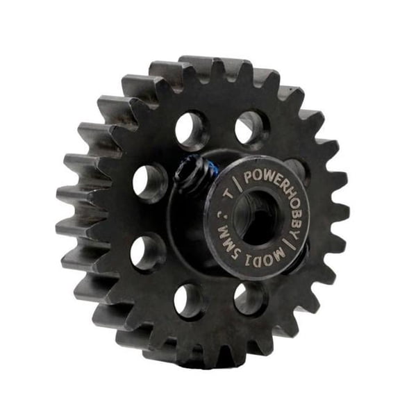 Power Hobby PHBPH25TM5 Hardened Steel 25 Tooth Mod1 5 mm Pinion Gear with 2 Grub Screws