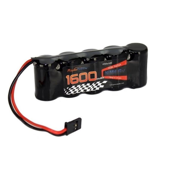 Power Hobby PHBPH4001 6V 1600mAh NiMH Flat Battery Pack with Hitec Connector