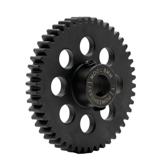 Power Hobby PHBPH46TM8 46T 8 mm Hardened Steel Mod1 Pinion Gear with 2 Grub Screws