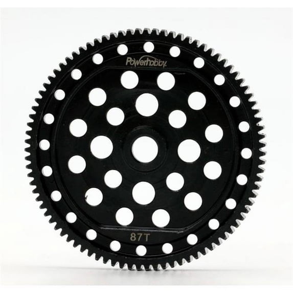 Power Hobby PHBPHECX01 Steel 48P 87T Spur Gear ECX Circuit Ruckus Torment, Black