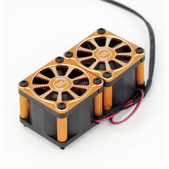 Power Hobby PHBPHF116ORANGE 40 mm Twister Twin Dual 1-8 1-5 Scale Motor Aluminum Cooling Fan