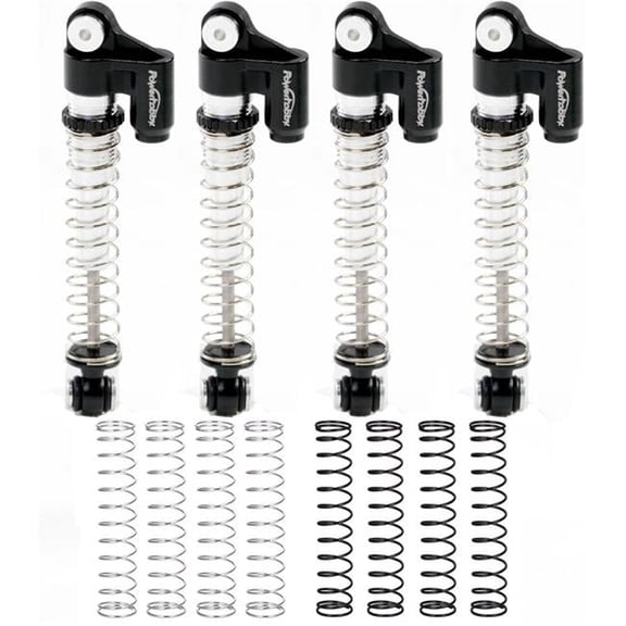 Power Hobby PHBPHSCX24021BK 48 mm Axial SCX24 Aluminum Threaded Long Travel Shocks Micro - Black
