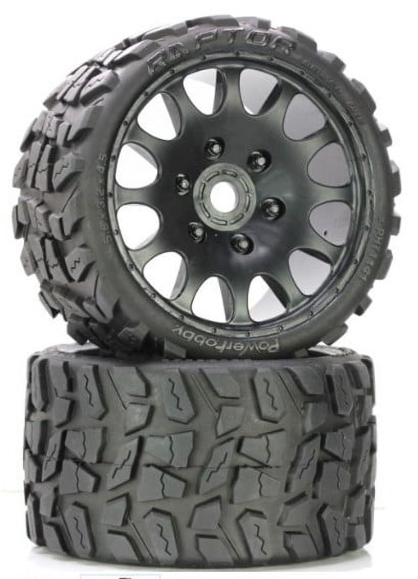 Power Hobby Raptor Belted Monster Truck Wheel / Tires Pr. Race Soft ...