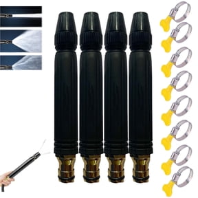 Power Hose Nozzle High Pressure, Jet Hose Nozzle High Pressure, Power Jet Water Hose Sprayer Nozzle High Pressure Washer, Hose Nozzles, 6.5 Inch 4 Nozzles + 8 Heavy Duty Hose