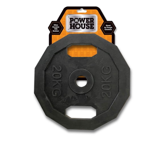 Power House Ultra Durable TPR Weight Plate Dog Toy