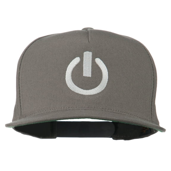 Power Icon Embroidered Snapback Cap - Dark Grey OSFM