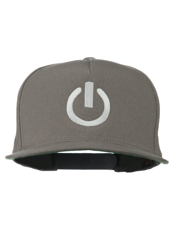 Power Icon Embroidered Snapback Cap - Dark Grey OSFM