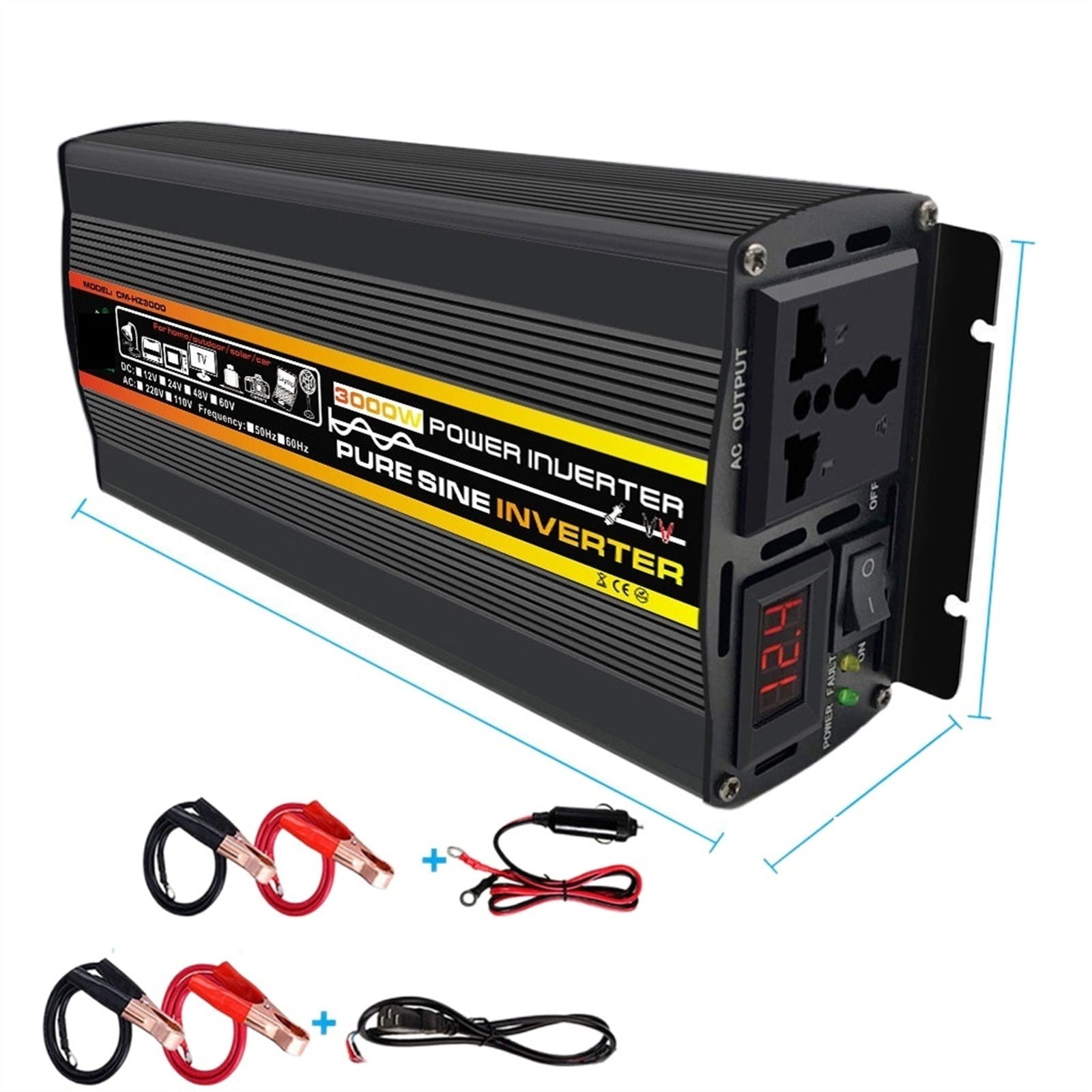8000W Pure Sine Wave Inverter DC 12v/24v/48v/60v To AC220 3000W 4000W ...