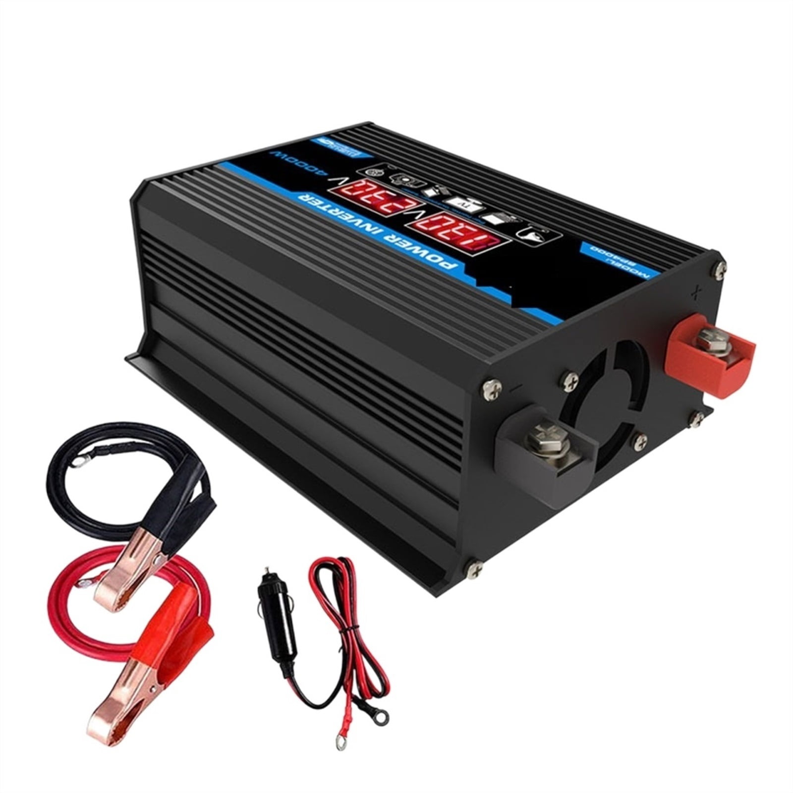 Pure Sine Wave Inverter 8000W LED Display Inverter 12V/24V 110/220 Portable Power Bank Converter Solar Car Converter ,High Conversion Efficiency