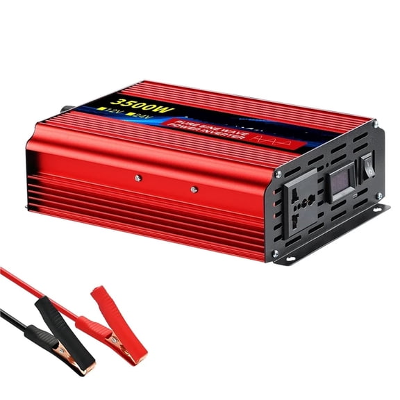 Power Inverter Pure Sine Wave12V/24V DC To 110/220 Converter LCD Display ,Multiple Protections