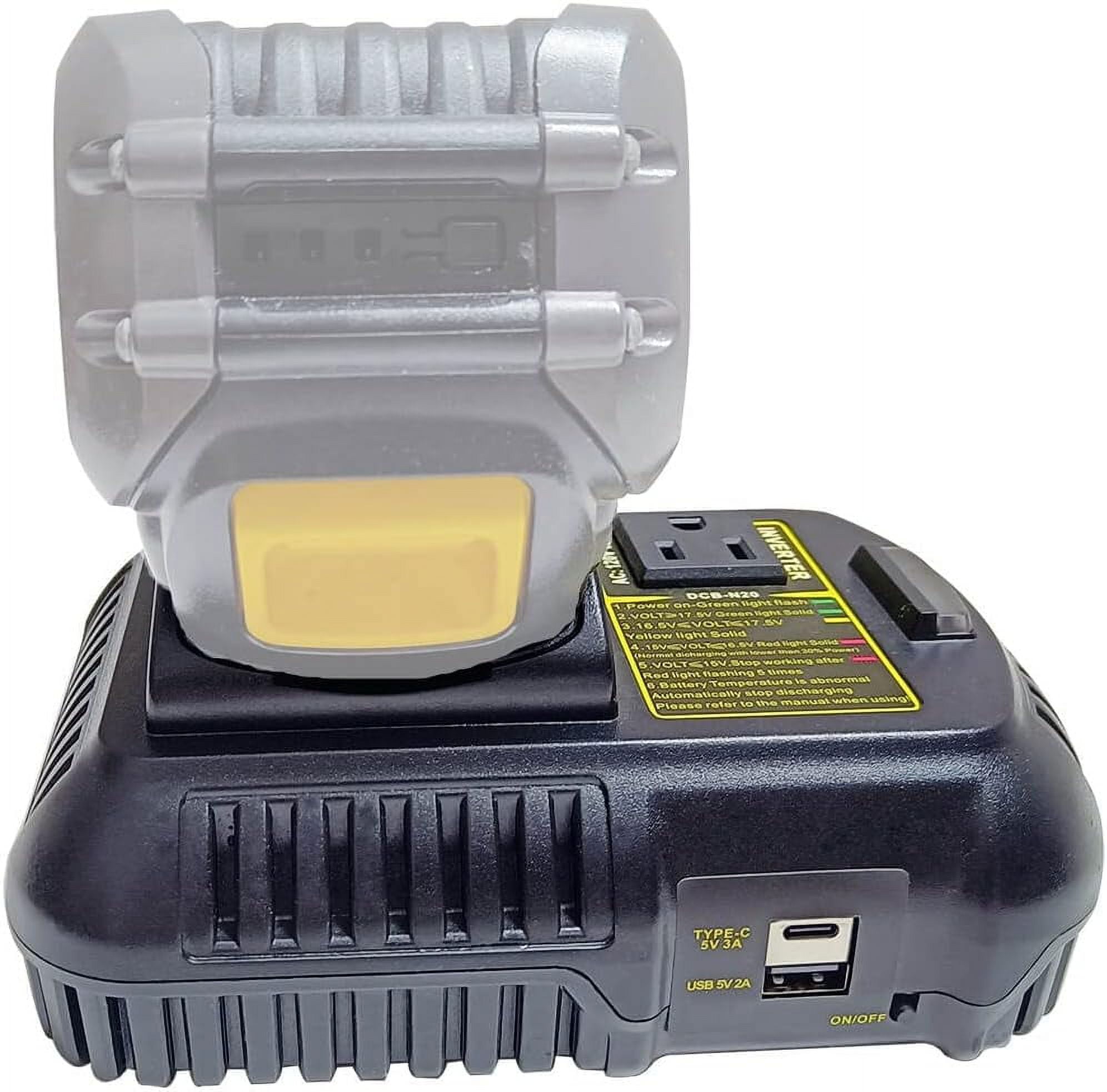 Power Inverter for DeWALT 20V MAX y NO y Portable Power Station with 1 PD Outlet USB Ports Outdoor