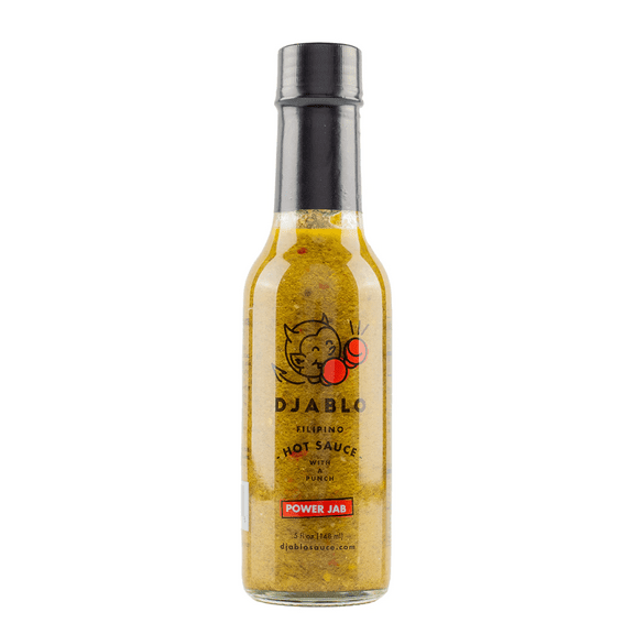 Power Jab by DJABLO Sauce, Medium Heat Hot Sauce With Flavors of Serrano Pepper, Thai Chili Flake & Scorpion Pepper, Made With All Natural Ingredients, 5 fl oz Bottle (1-Pack)