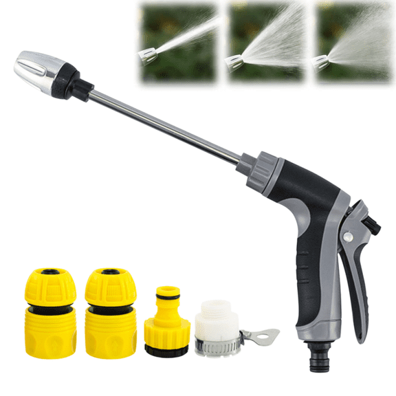 Power Jet Water, Turn Any Hose Into A High-Pressure Water Cleaning Jet, Adjustable High Pressure Hose with Three Spray Modes, Multi Function Watering Sprayer for Cleaning Yard Pets Car (C)