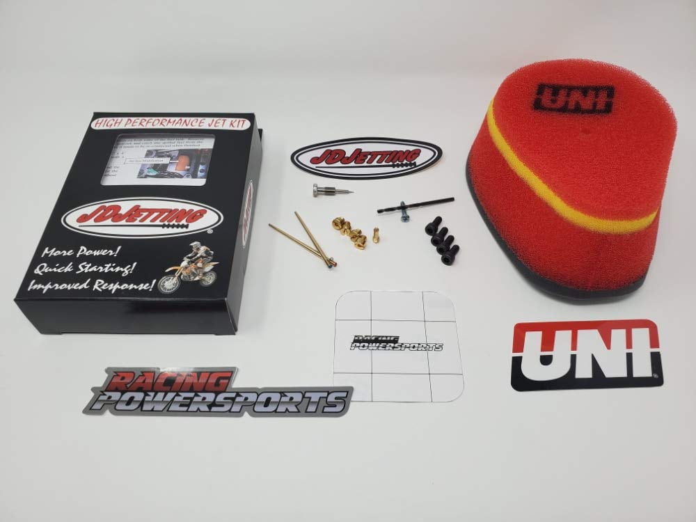 Power Kit 1 Uni Air Filter + JD Jet Kit + Fuel Screw + 3x3 Mod Temp compatible with Suzuki DR650