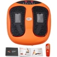thumbnail image 1 of Power Legs Electric Foot Massager Machine with Remote Control, Adjustable Speed, Vibration - Calf Massager - Feet Massager (Orange), 1 of 9