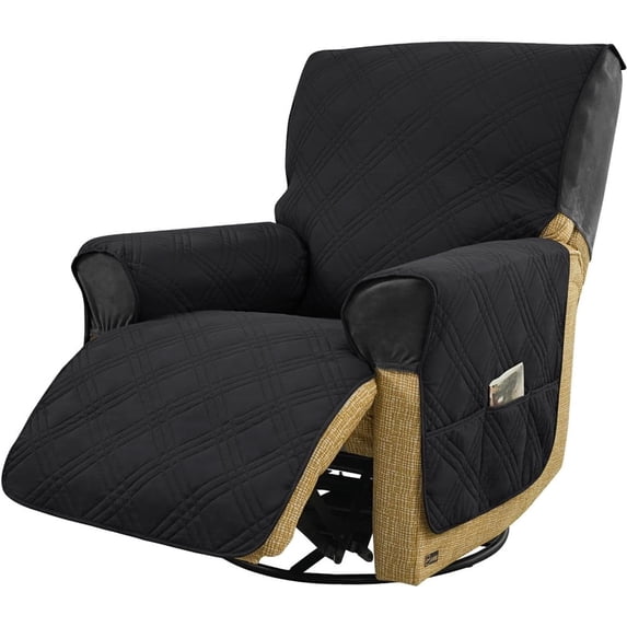 Power Lift Recliner Chair Covers,Recliner Covers That Stay In Place,Lift Chair Covers,Quilted Recliner Covers,With Storage Pockets and Elastic Straps Furniture Protector