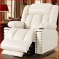 thumbnail image 1 of Power Lift Recliner Chair for Elderly with Heating & Vibration Massage, Large Wide Heavy Duty Extended Footrest for Big & Tall, 2 Cup Holders & Side Pockets Faux Leather, 1 of 7