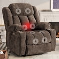 thumbnail image 1 of JULY'S SONG Oversized Recliner Chair with Heat and Massage, Power Lift Chairs for elderly with Cup Holders, Heavy Duty Electric Recliners for Adults with USB & Type C ports, Chenille Brown, 1 of 11