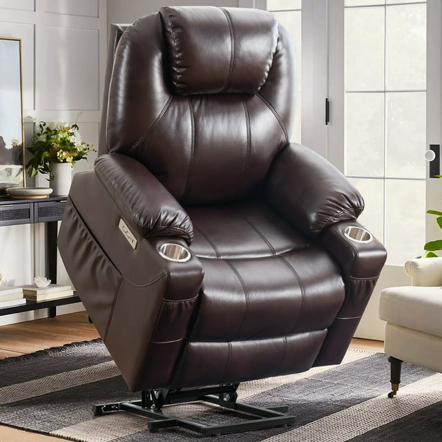 Power Lift Recliner Chair for Elderly,Massage chair with Heat Vibration