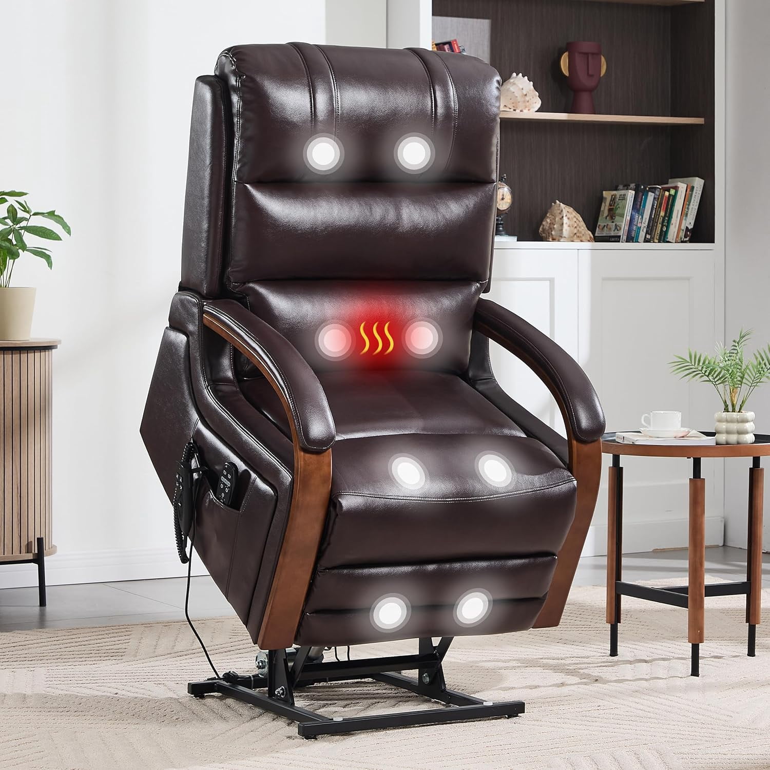 Power Lift Recliner Chair for Elderly People, Dual Motor Lay Flat ...