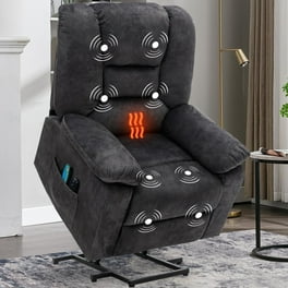 mecor Electric Power Lift Chair Recliner Armchair PU Leather Wall Hugger Lounge Heavy Duty Reclining Machanism Vibrating massage Remote Control Living Room Lounge Furniture Chair Seat Beige Walmart ...