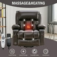 thumbnail image 1 of Power Lift Recliner Chair, Electric Massage Lounge Chair with Heating and Vibration, 8-Point Massage & Lumbar Heat, Gift for Elderly Parents, Faux Leather, Brown, 1 of 14